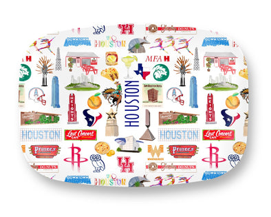 Iconic Houston Texas Watercolor DecoWare(TM) Platter