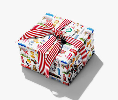 Iconic Houston Texas Watercolor Gift Wrap