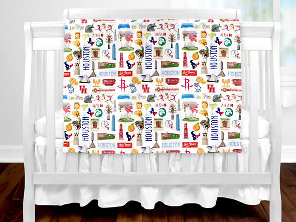 Iconic Houston Texas Baby Blanket