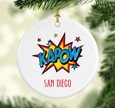 San Diego Comic Con Round Porcelain Ornament