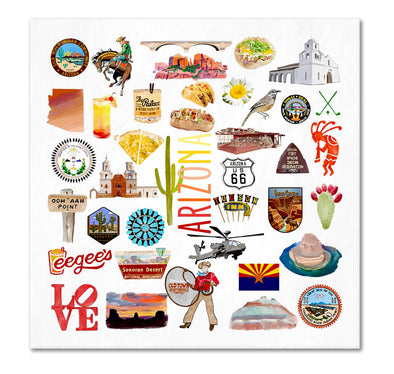 Iconic Arizona Watercolor  Napkins
