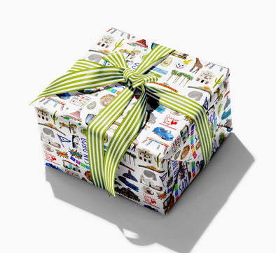 Iconic San Diego California Watercolor Gift Wrap