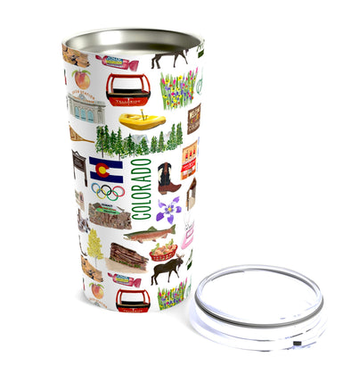 Iconic Colorado Watercolor 20 ounce Stainless Steel Hot/Cold Cup
