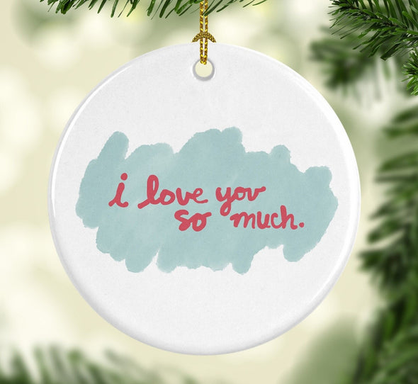 Jo's Coffee Austin, Texas Mural Round Porcelain Ornament