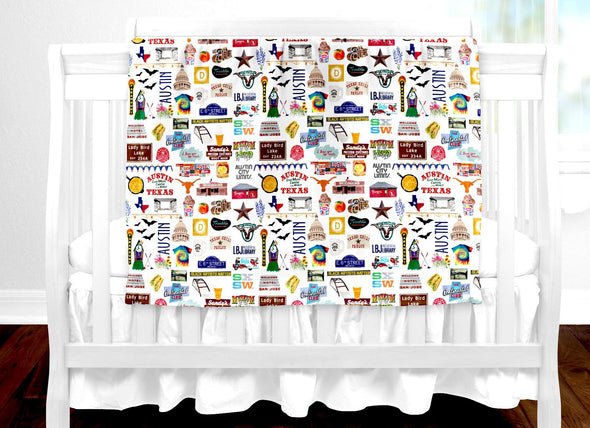 Iconic Austin, Texas Baby Blanket