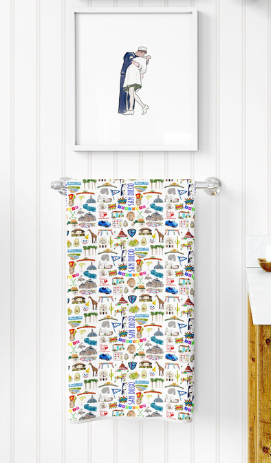 Iconic San Diego California towel