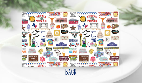 Iconic Austin, Texas Watercolor Place Cards