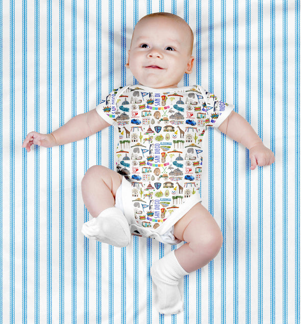 Iconic San Diego California Baby  Bodysuit