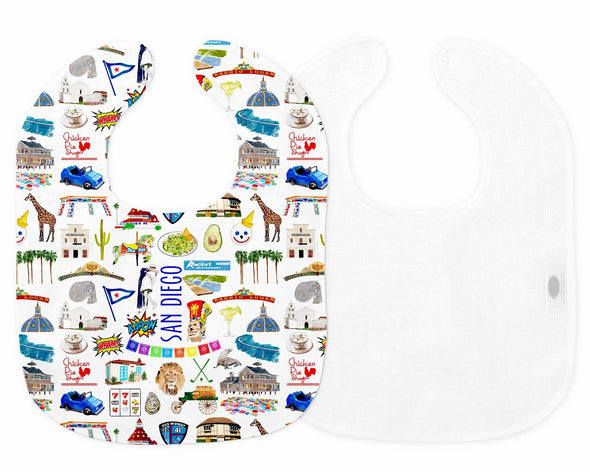 Iconic San Diego California Baby Bib