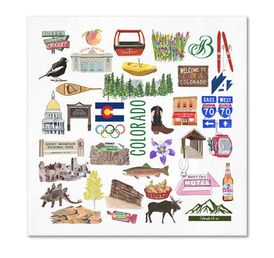 Iconic Colorado Watercolor  Napkins