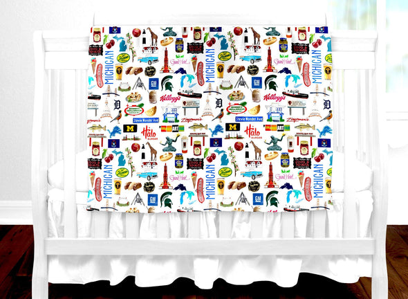 Iconic Michigan Baby Blanket
