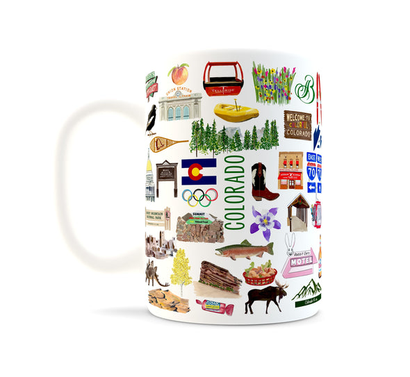 Iconic Colorado Watercolor Ceramic Mug