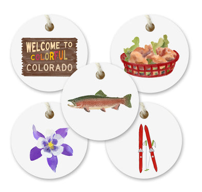 Iconic Colorado Watercolor Gift Tags - Set of 10