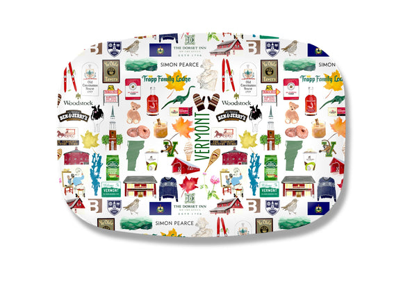 Iconic Vermont Watercolor DecoWare(TM) Platter