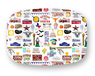 Iconic Austin, Texas Watercolor DecoWare(TM) Platter