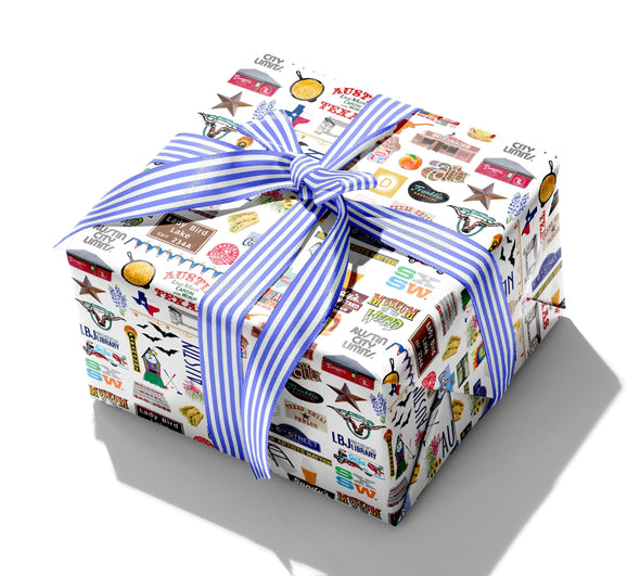 Iconic Austin, Texas Watercolor Gift Wrap