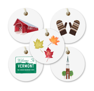 Iconic Vermont Watercolor Gift Tags - Set of 10