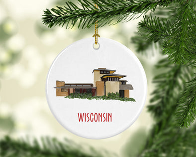 Taliesin Wisconsin Round Porcelain Ornament
