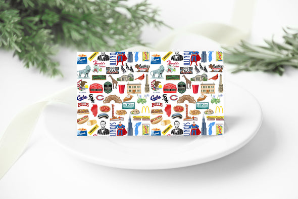 Iconic Illinois Watercolor Place Cards