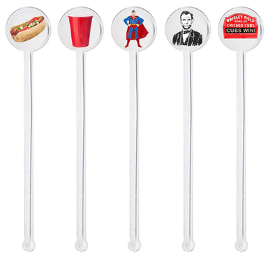 Iconic Illinois Swizzle Sticks - Set of 10