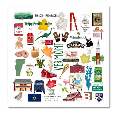 Iconic Vermont Watercolor  Napkins