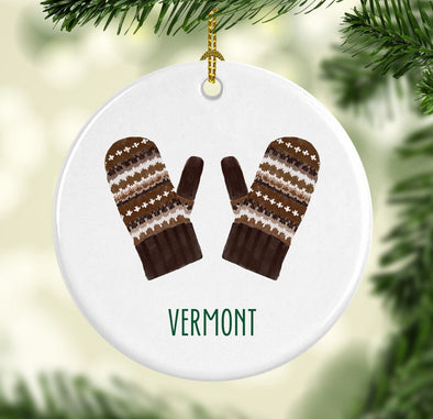 Bernie Sanders' Mittens Round Porcelain Ornament
