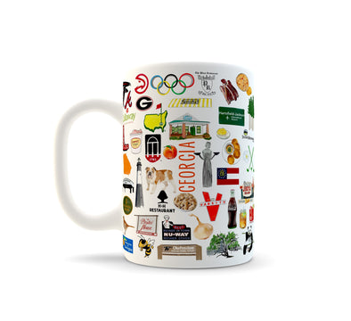 Iconic Georgia Watercolor Ceramic Mug