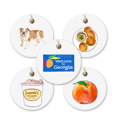 Iconic Georgia Watercolor Gift Tags - Set of 10