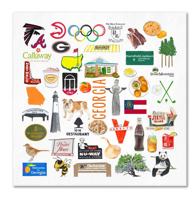 Iconic Georgia Watercolor  Napkins