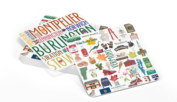 Iconic Vermont Watercolor Paper Coasters - Set of 10