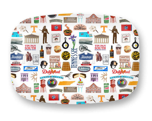 Iconic Tennessee Watercolor DecoWare(TM) Platter