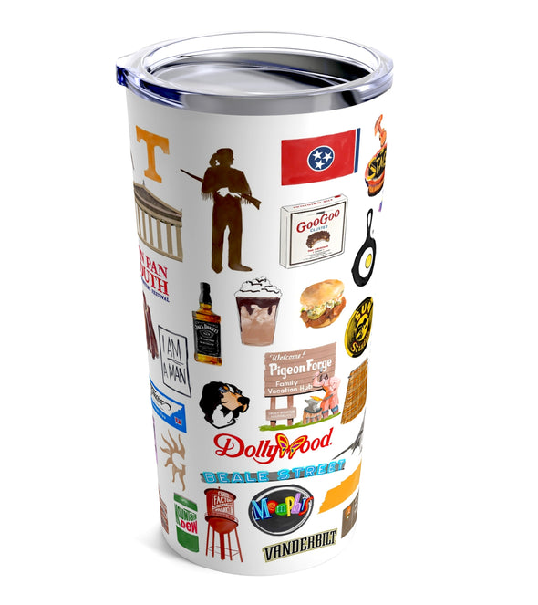 Iconic Tennessee Watercolor 20 ounce Stainless Steel Hot/Cold Cup