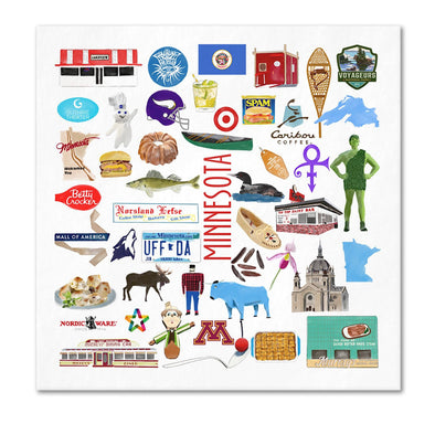 Iconic Minnesota Watercolor  Napkins