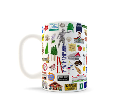 Iconic New Hampshire Watercolor Ceramic Mug