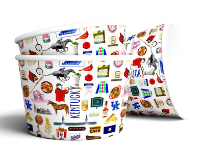 8 oz Iconic Kentucky Ice Cream, Soup, Favor Cup - Set of 12