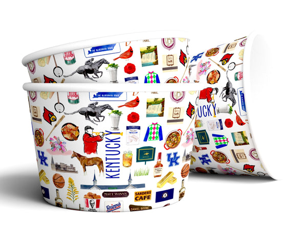 8 oz Iconic Kentucky Ice Cream, Soup, Favor Cup - Set of 12