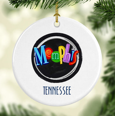 Tennessee Jack Daniels Round Porcelain Ornament