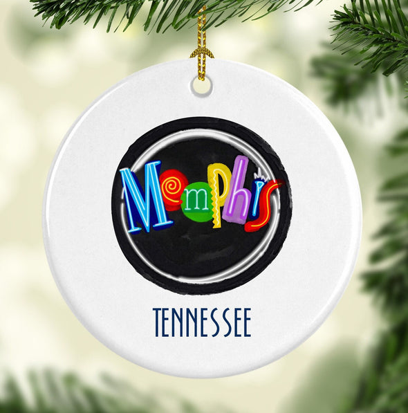 Tennessee Jack Daniels Round Porcelain Ornament