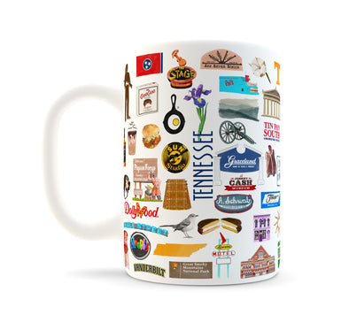 Iconic Tennessee Watercolor Ceramic Mug