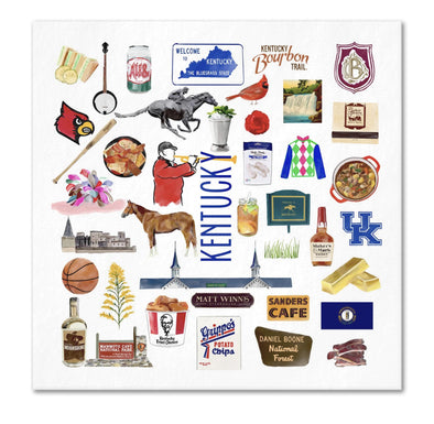 Iconic Kentucky Watercolor  Napkins