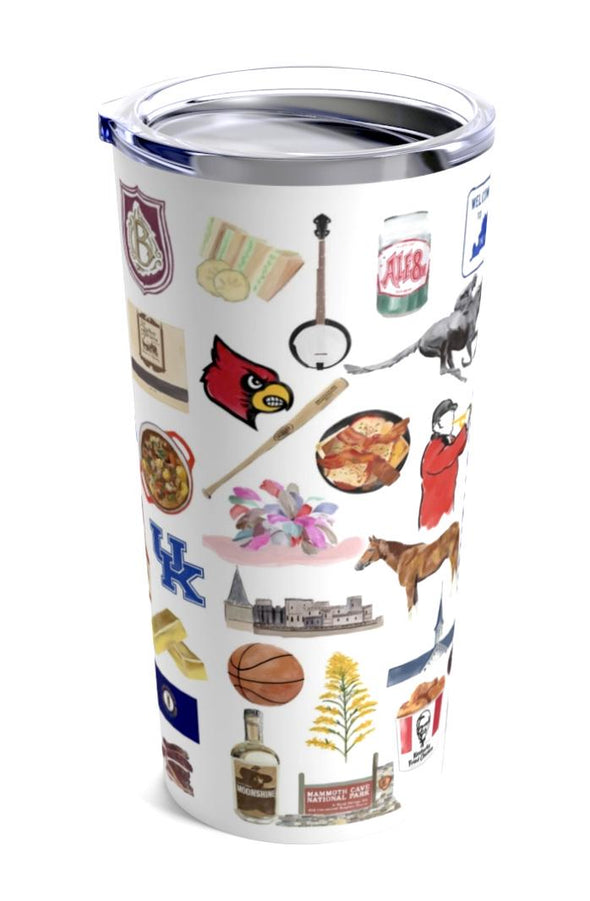 Iconic Kentucky Watercolor 20 ounce Stainless Steel Hot/Cold Cup