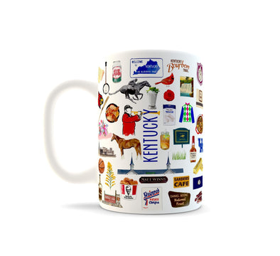 Iconic Kentucky Watercolor Ceramic Mug
