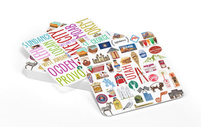 Iconic Utah Watercolor Paper Coasters - Set of 10