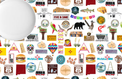 Iconic New Mexico Watercolor Disposable Placemats - tear-away pad of 24