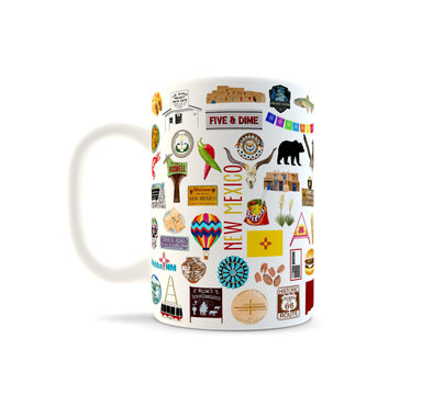 Iconic New Mexico Watercolor Ceramic Mug