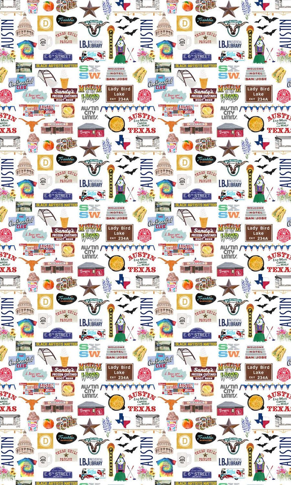 Iconic Austin, Texas Watercolor Gift Wrap