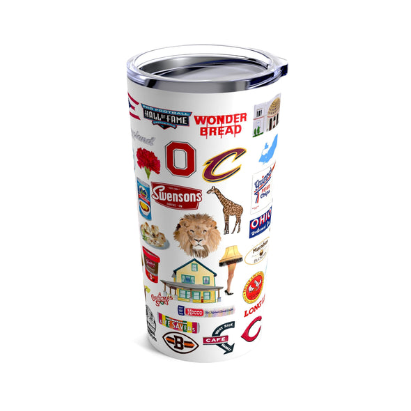 Iconic Ohio Watercolor 20 ounce Stainless Steel Hot/Cold Cup