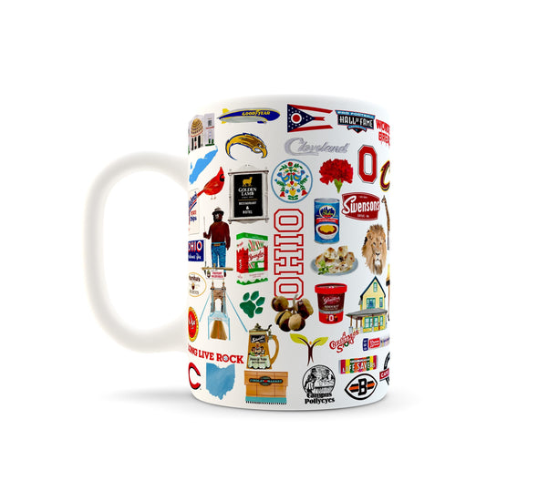 Iconic Ohio Watercolor Ceramic Mug