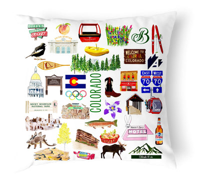 Reversible 18" Iconic Colorado Throw Pillow