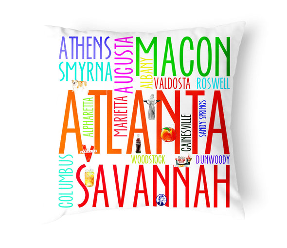 Reversible 18" Iconic Georgia Throw Pillow